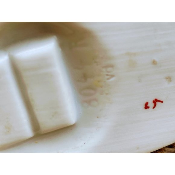 Antique Germany Porcelain Toothbrush Holder Peasant Lady - Picture 8 of 10